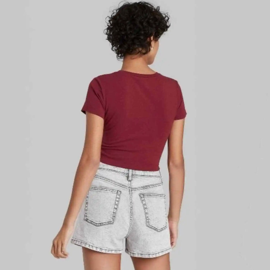 Women’s, Wild Fable Burgundy Crop Top, Size XS