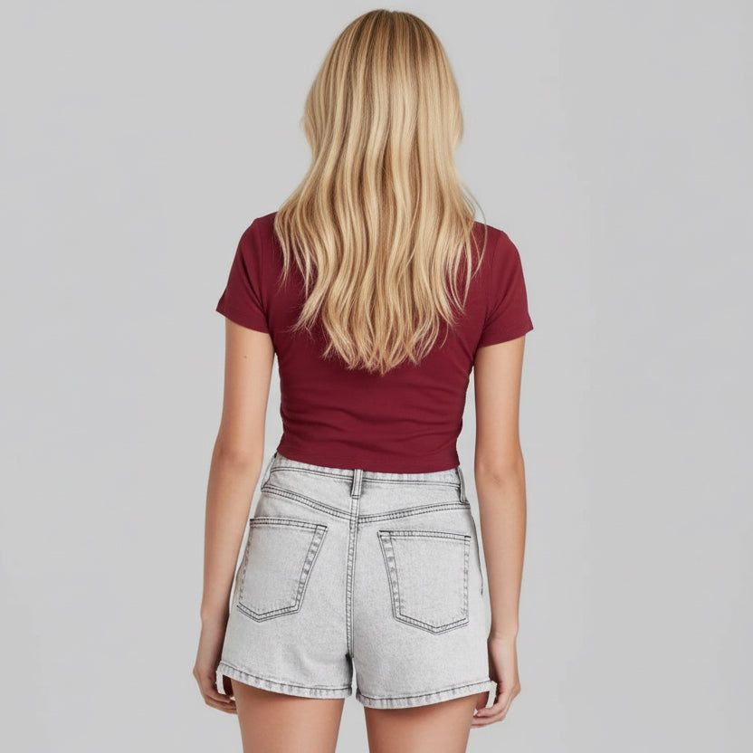 Women’s, Wild Fable Burgundy Crop Top, Size XS