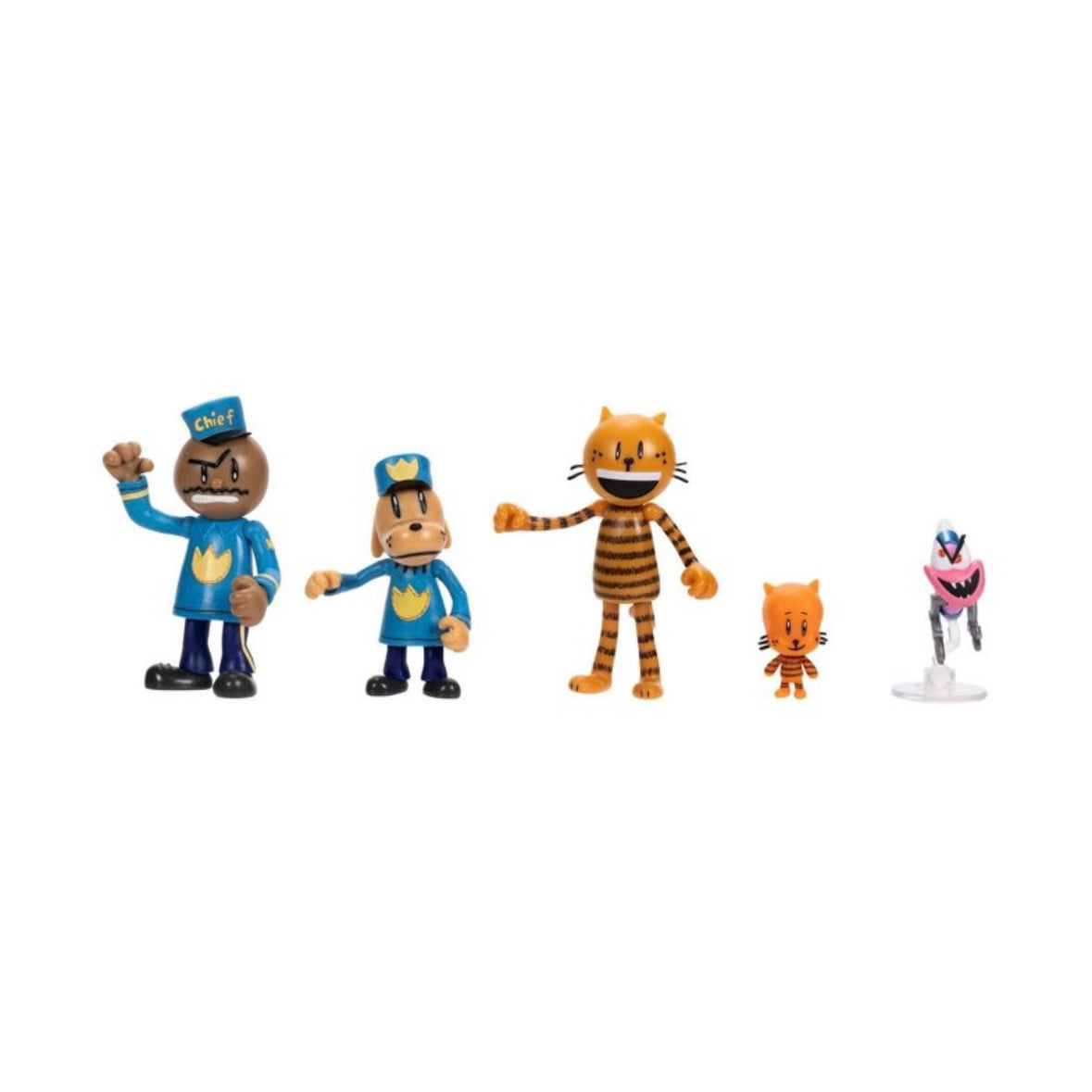 Dog Man 2.5 inch Action Figure Wave 1 Multipack Set with 5 Characters for Child Ages 3+
