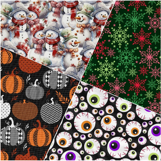 David Textiles 1-Yard Cotton Christmas and Halloween Fabric