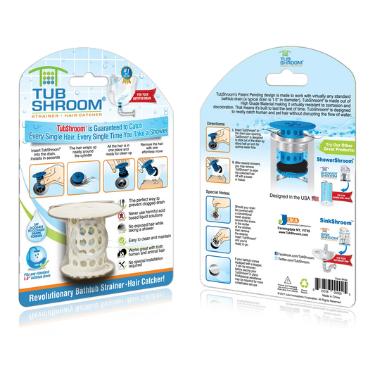 Tub Shroom Hair Catcher, White