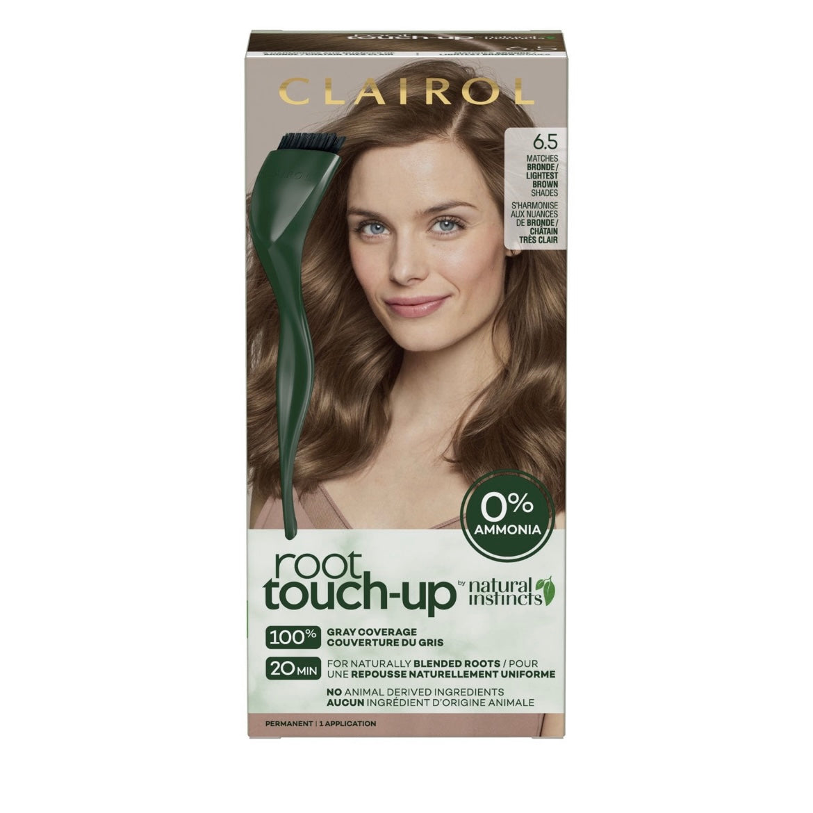 Clairol Natural Instincts Root Touch-Up Permanent Hair Color Creme, Hair Dye, 1 Application