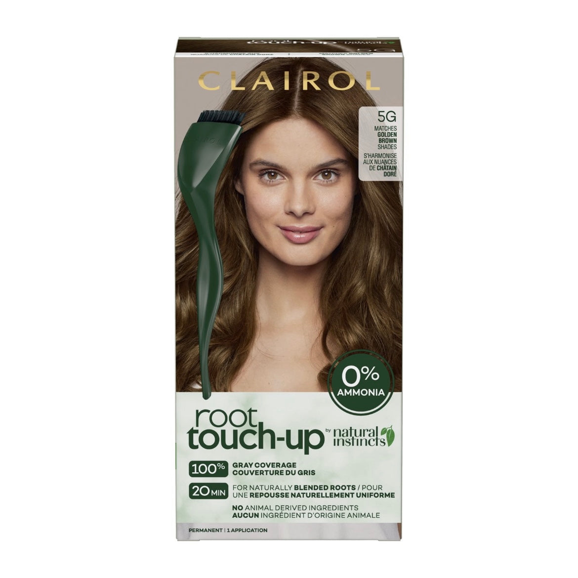 Clairol Natural Instincts Root Touch-Up Permanent Hair Color Creme, Hair Dye, 1 Application