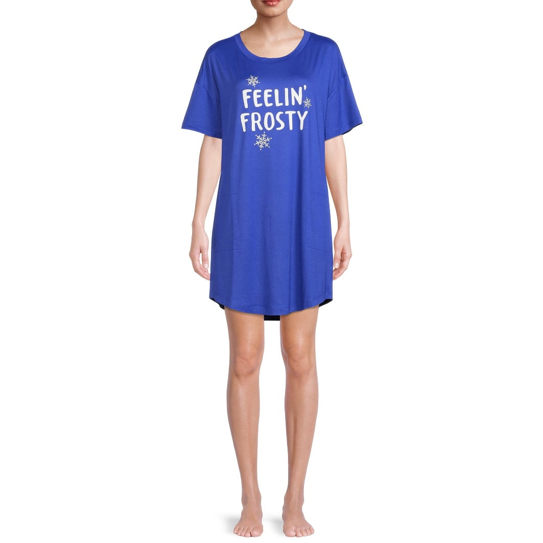 Women’s, Secret Treasures Feelin’ Frosty Sleep Shirt, Plus Size