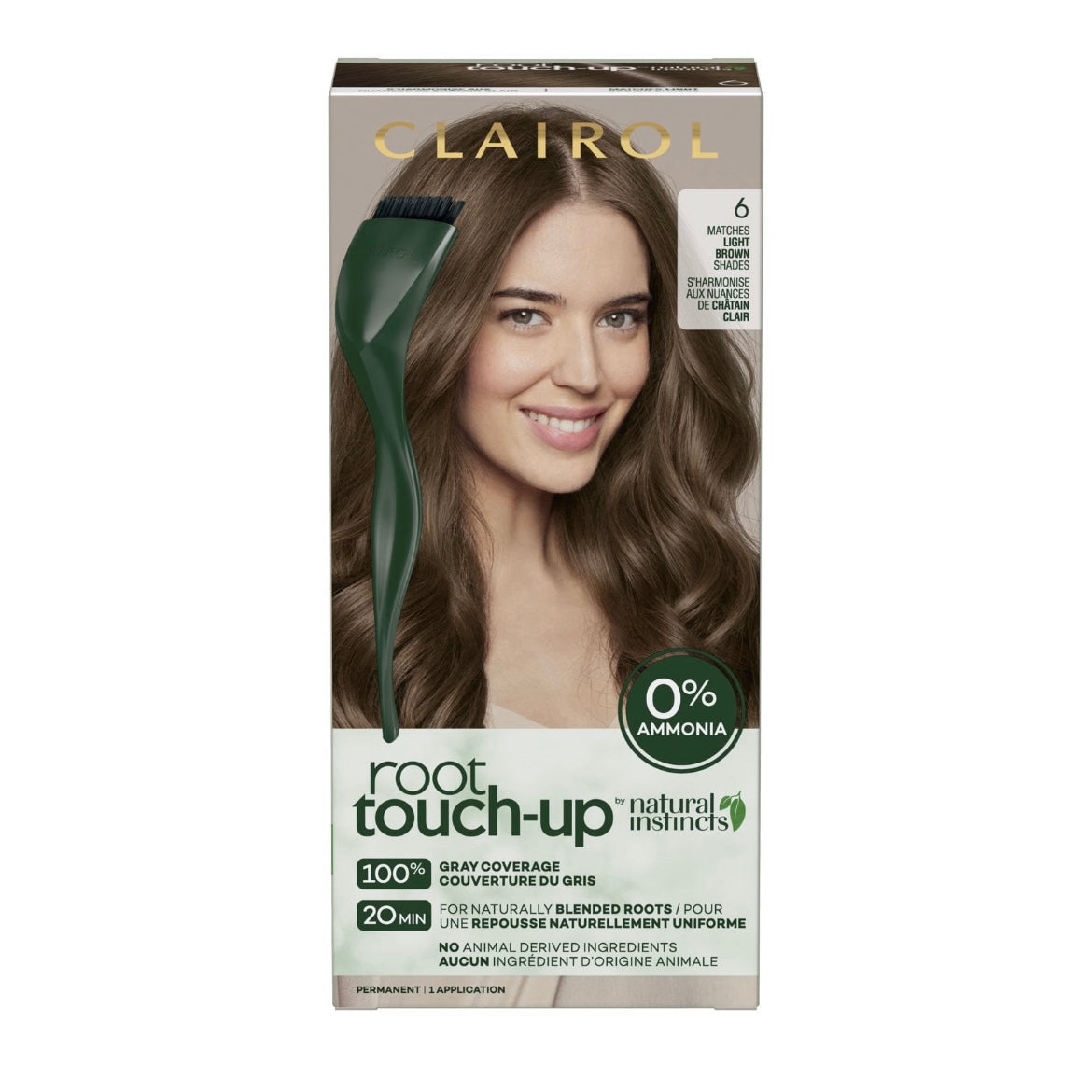 Clairol Natural Instincts Root Touch-Up Permanent Hair Color Creme, Hair Dye, 1 Application