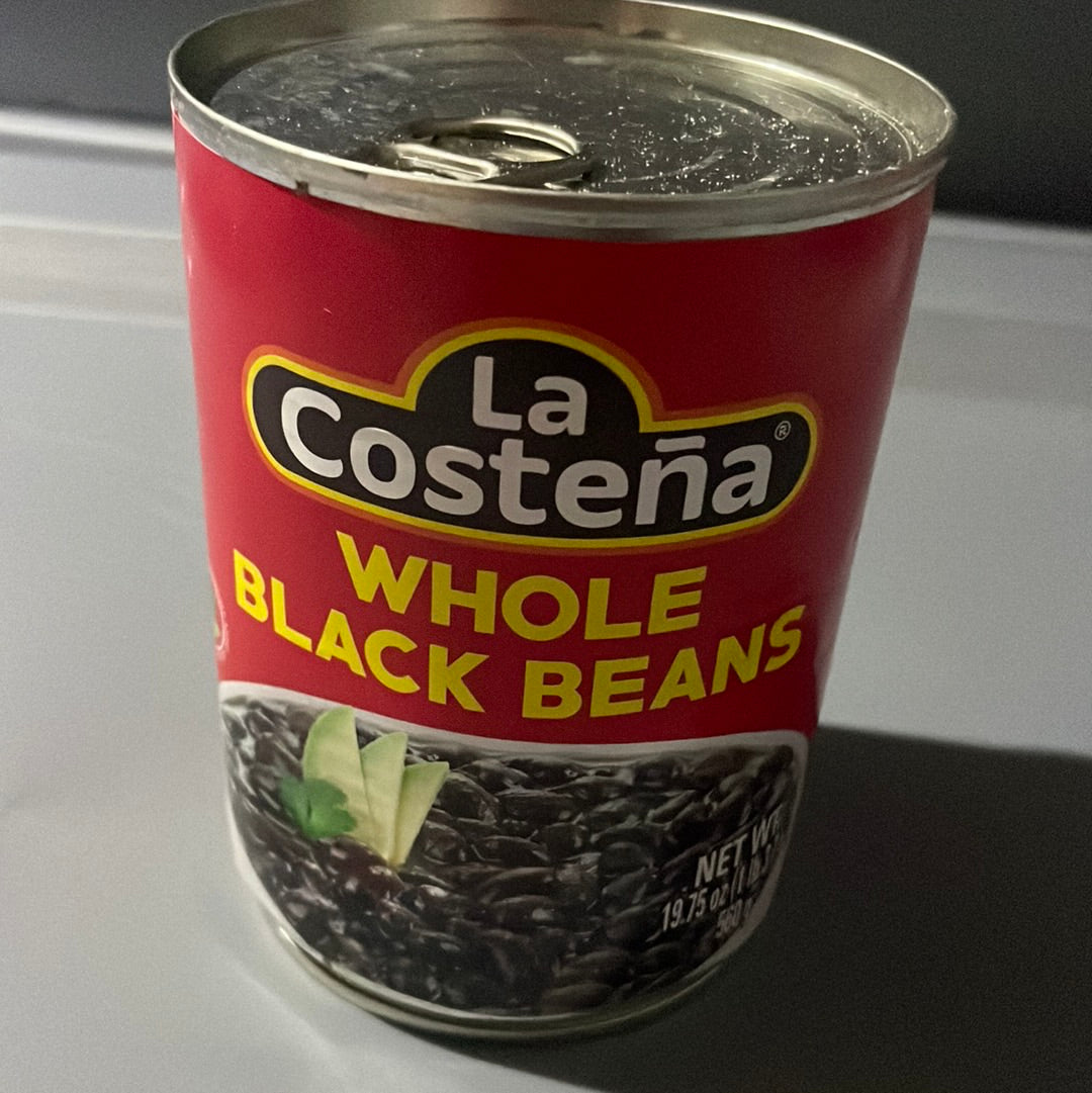 La Costeña Whole Black Beans, 19.75oz