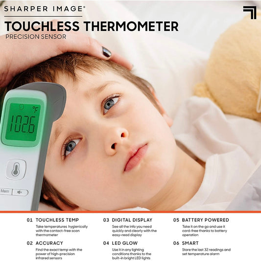 SHARPER IMAGE Digital Touchless Smart Forehead Thermometer