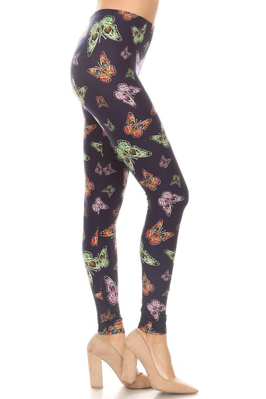 Leggings, Skulls in Butterflies
