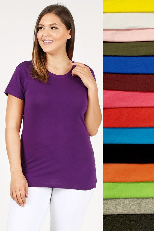 Top, Cotton Tee Plus Size