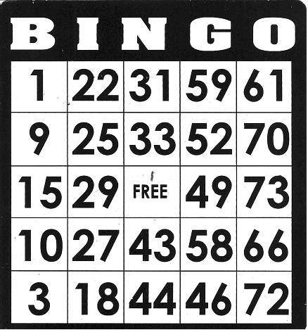 Game, Bingo: 9/19 at 3pm EST