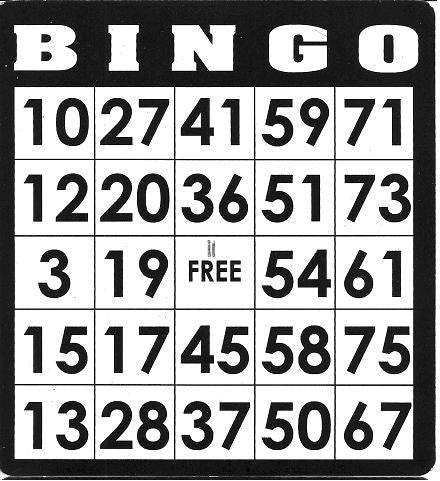Game, Bingo: 9/19 at 3pm EST