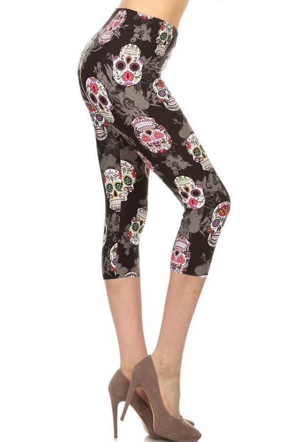 Leggings, Sugar Skull Floral
