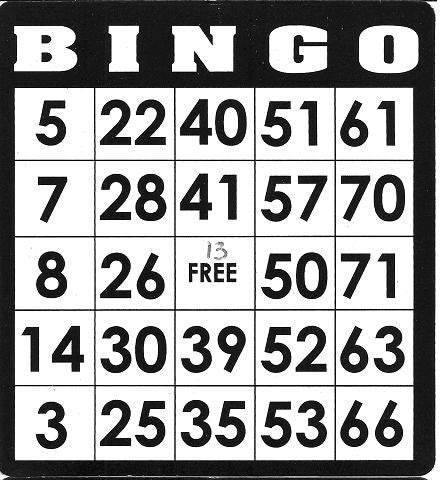 Game, Bingo: 9/19 at 3pm EST