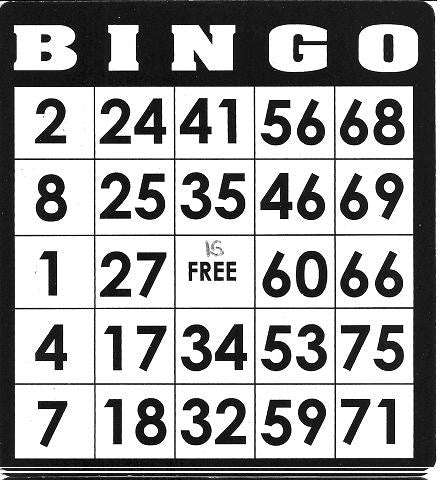 Game, Bingo: 9/19 at 3pm EST