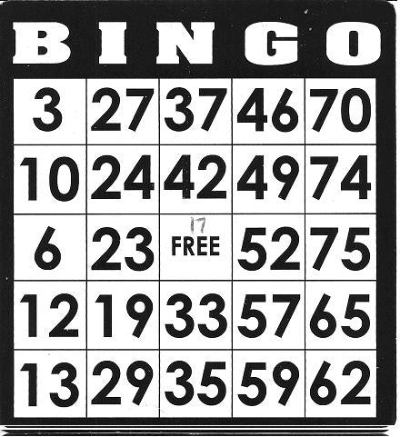 Game, Bingo: 9/19 at 3pm EST
