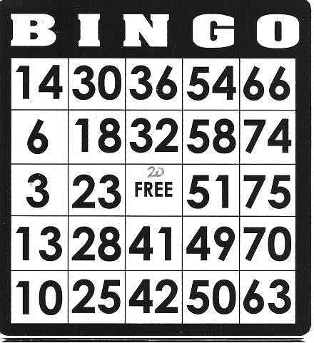 Game, Bingo: 9/19 at 3pm EST