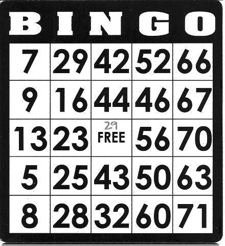 Game, Bingo: 9/19 at 3pm EST