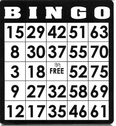 Game, Bingo: 9/19 at 3pm EST