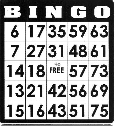 Game, Bingo: 9/19 at 3pm EST
