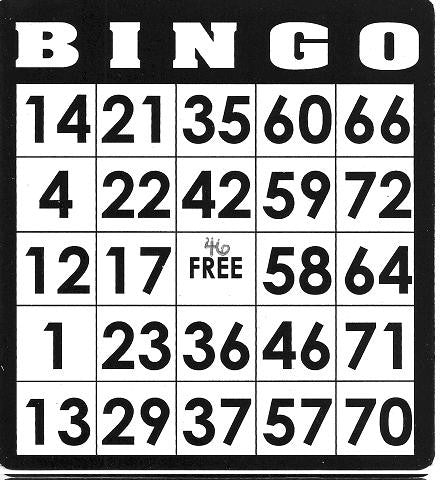 Game, Bingo: 9/19 at 3pm EST