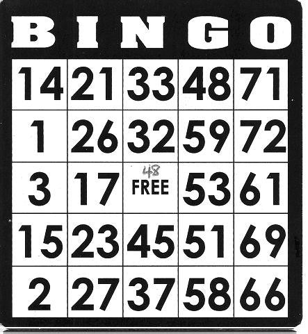 Game, Bingo: 9/19 at 3pm EST
