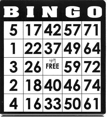 Game, Bingo: 9/19 at 3pm EST