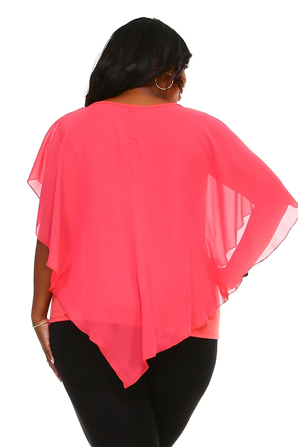Top, Layered Chiffon Top