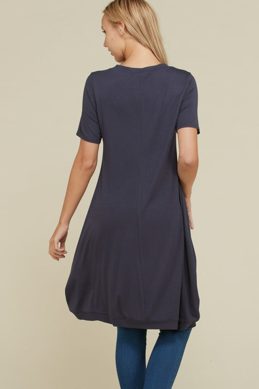 Tops, Short Sleeve Hi Low Top