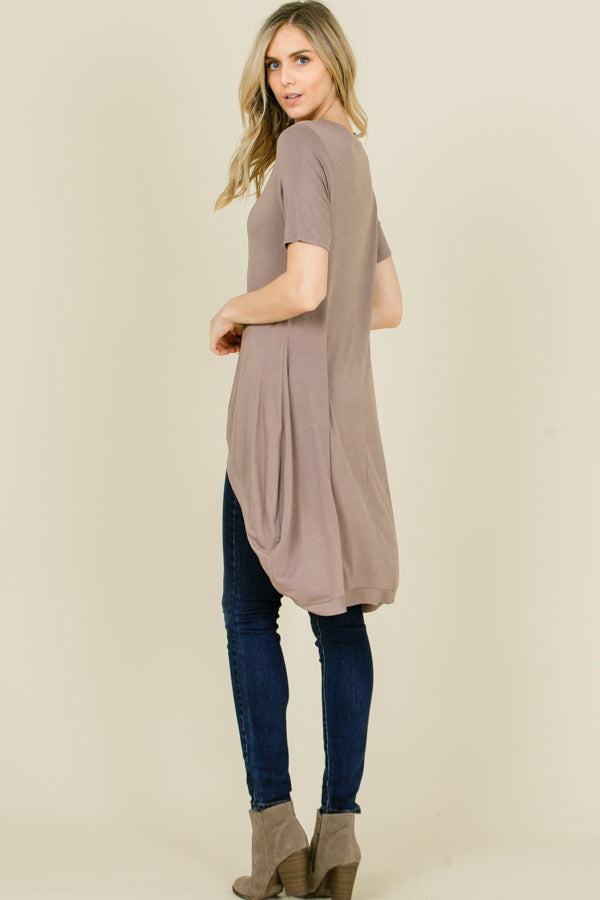 Tops, Short Sleeve Hi Low Top