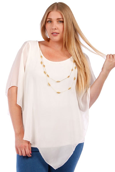 Top, Layered Chiffon Top
