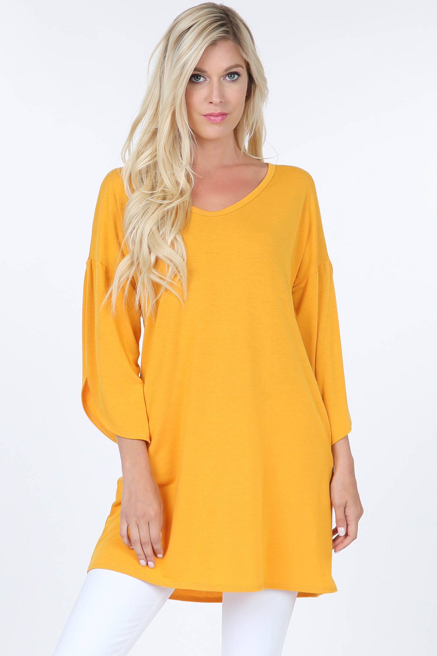 Tops, Knit Tunic with Tulip Sleeves