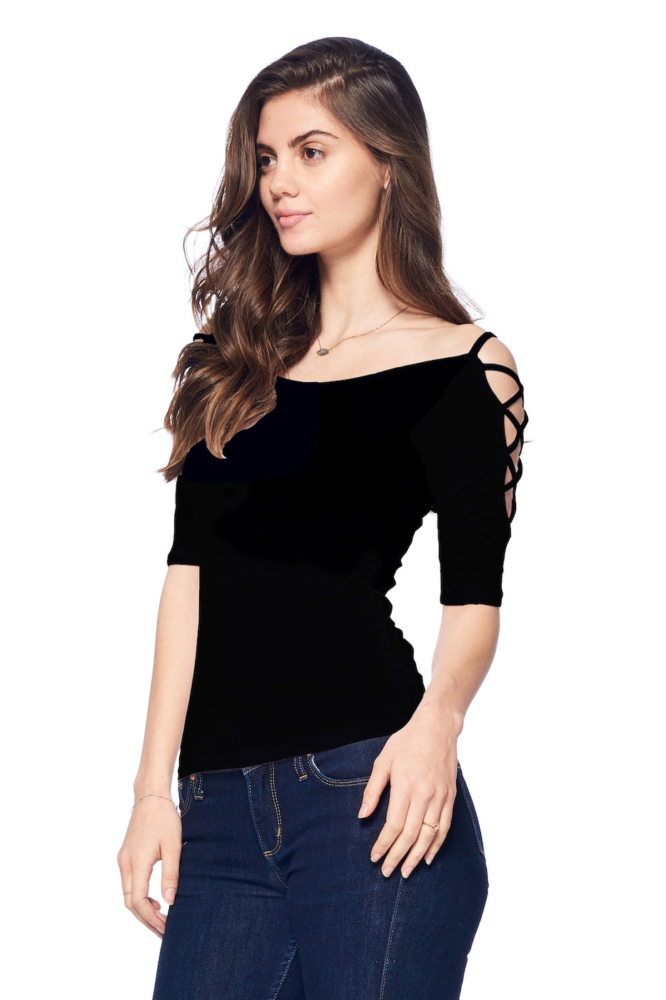 Tops, Cotton Elbow Sleeve