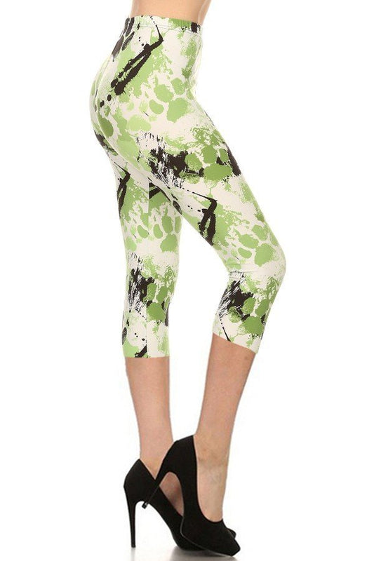 Leggings, Green Paw Prints
