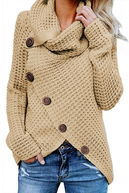Tops, Tillie Turtleneck Button Sweater