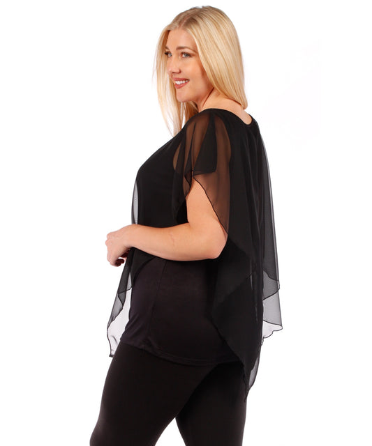 Top, Layered Chiffon Top