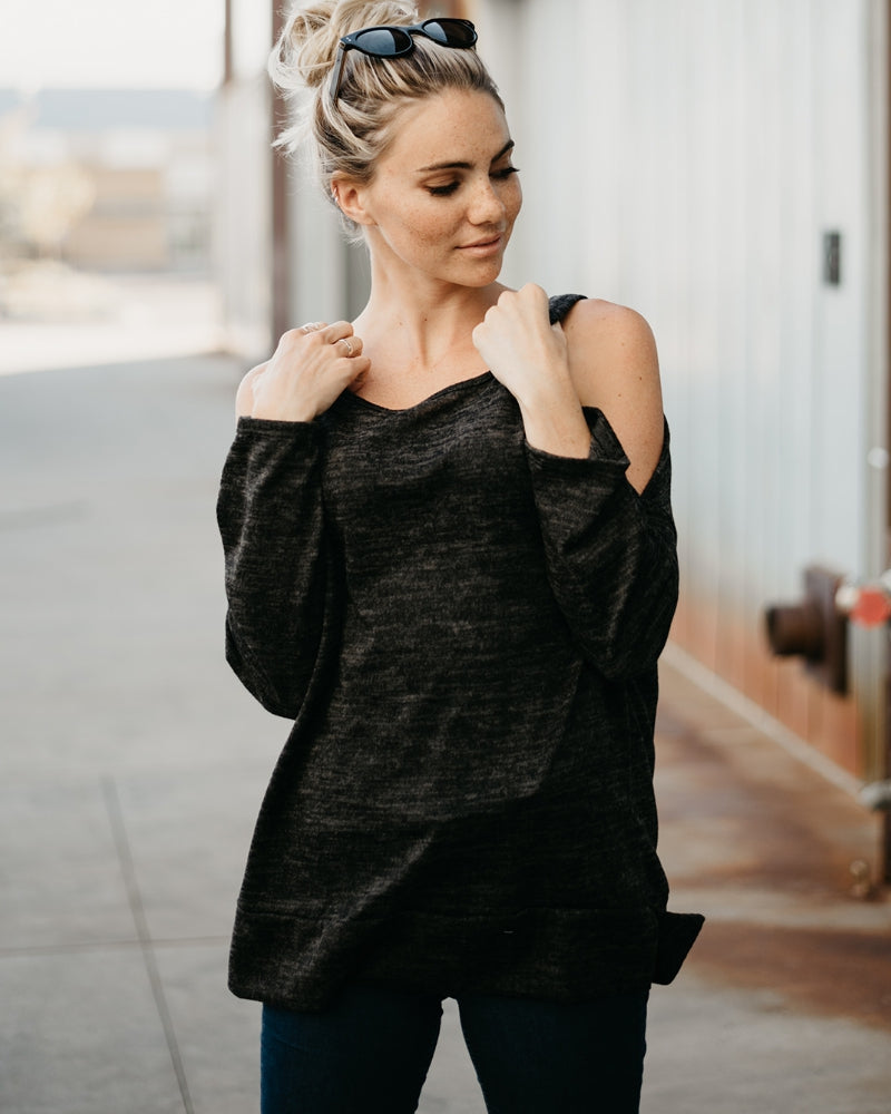 Tops, Long Sleeve Cold Shoulder Top