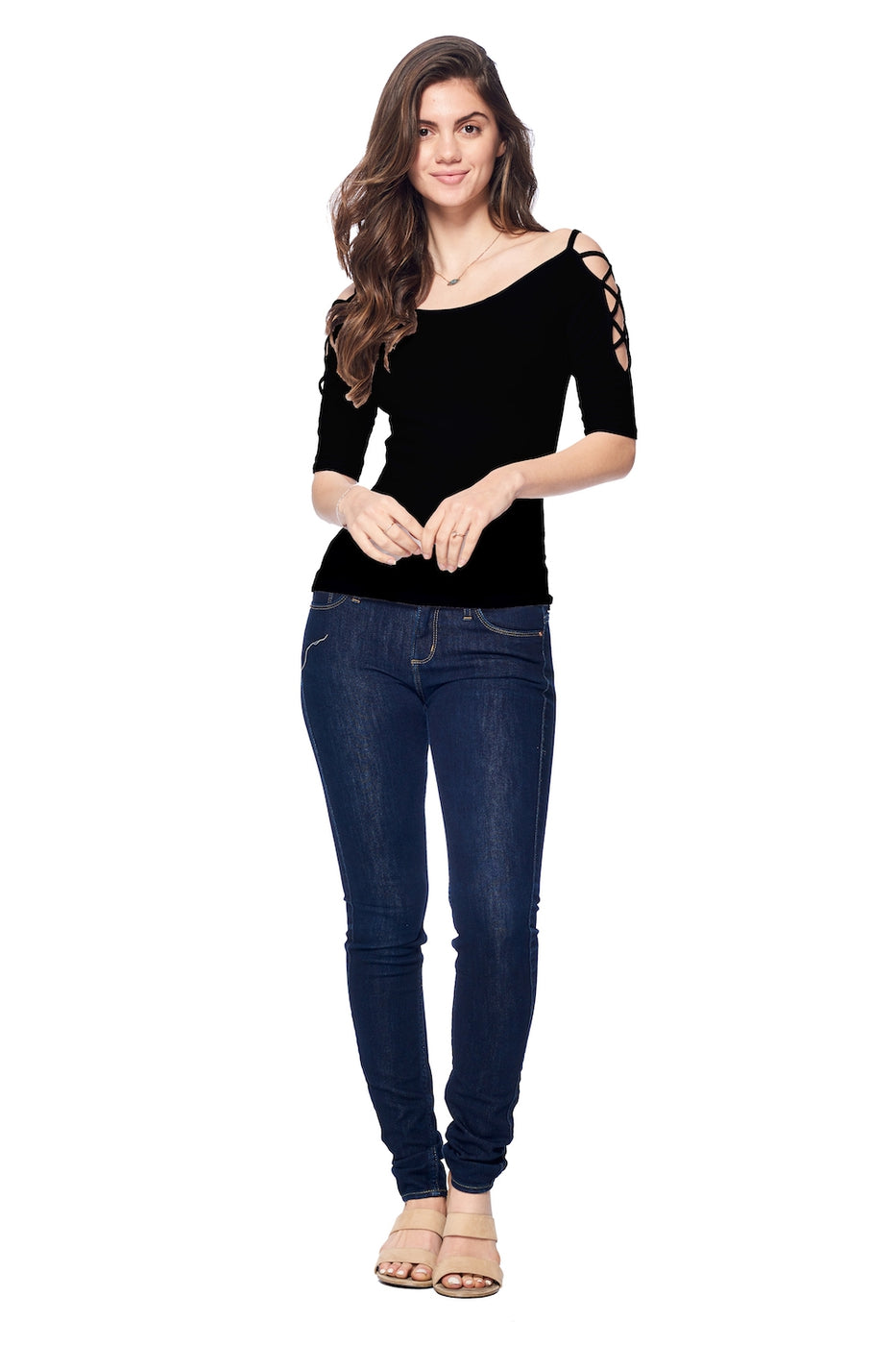 Tops, Cotton Elbow Sleeve