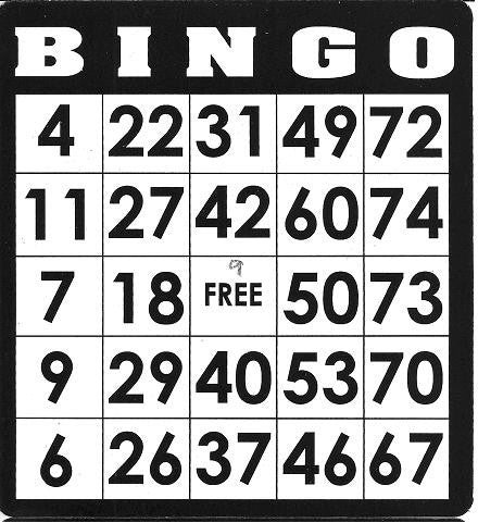 Game, Bingo: 9/19 at 3pm EST