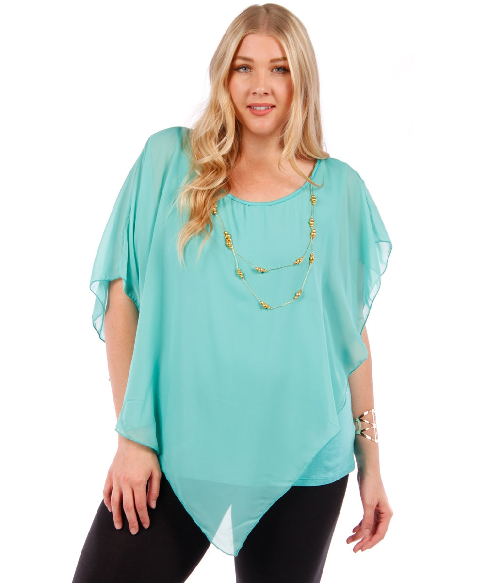 Top, Layered Chiffon Top