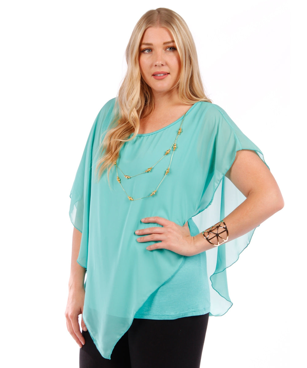 Top, Layered Chiffon Top