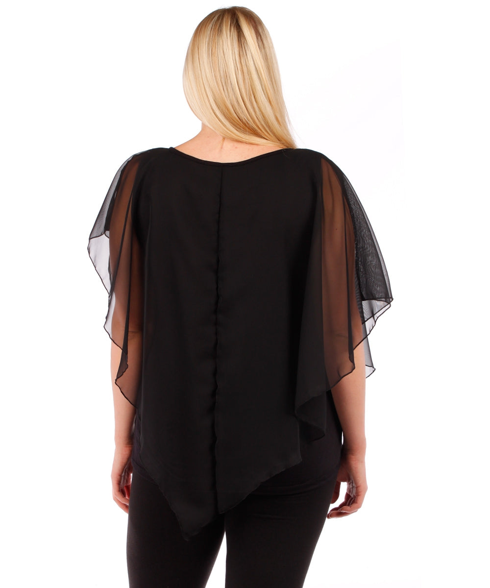 Top, Layered Chiffon Top