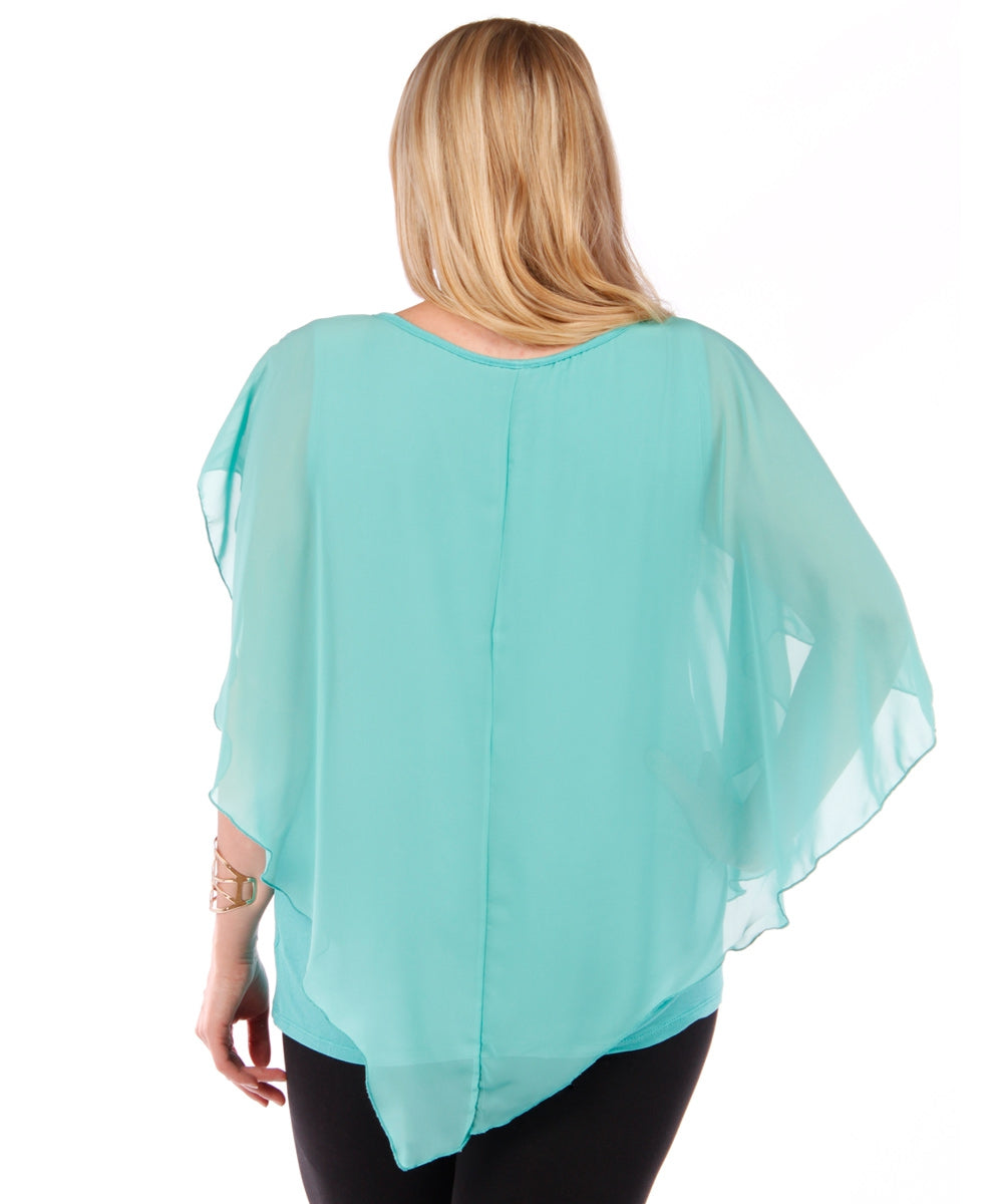 Top, Layered Chiffon Top