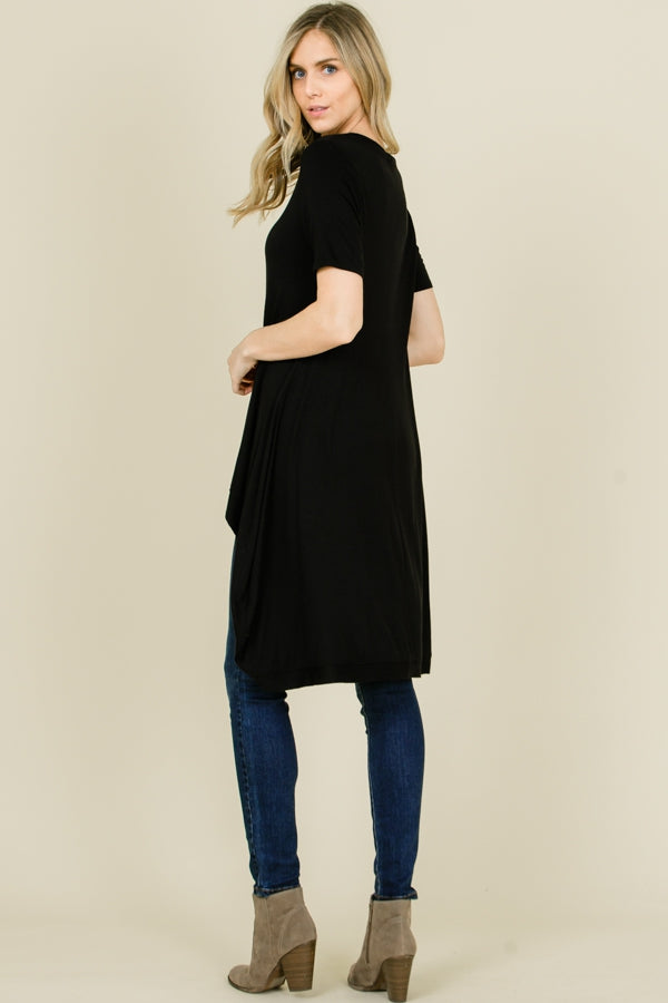 Tops, Short Sleeve Hi Low Top