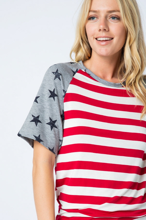 Top, Stars and Stripes Short Sleeve