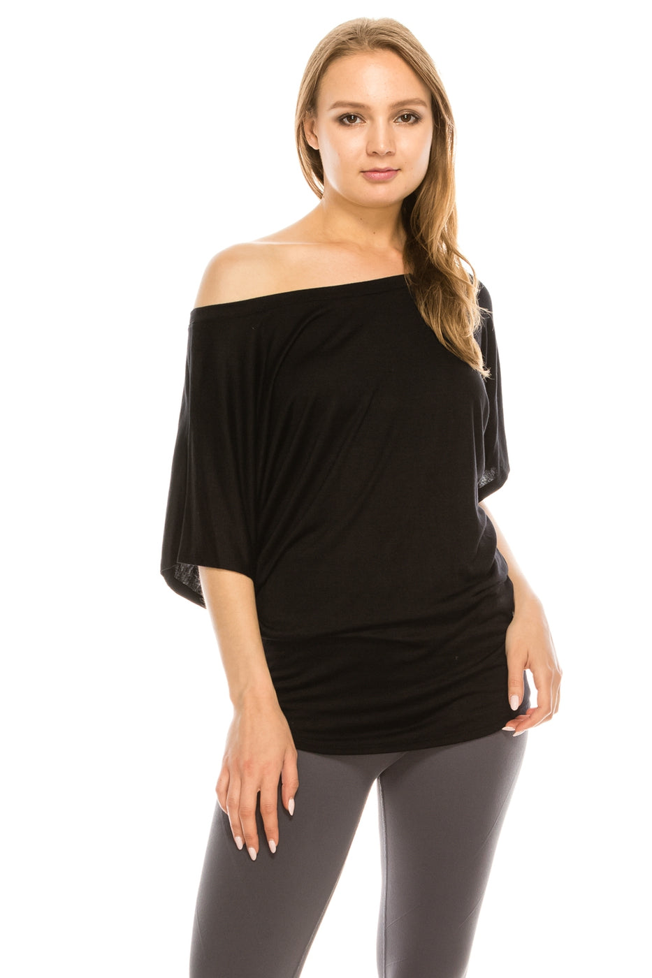 Shirts, Short Sleeve Over the Shoulder Tunic Top
