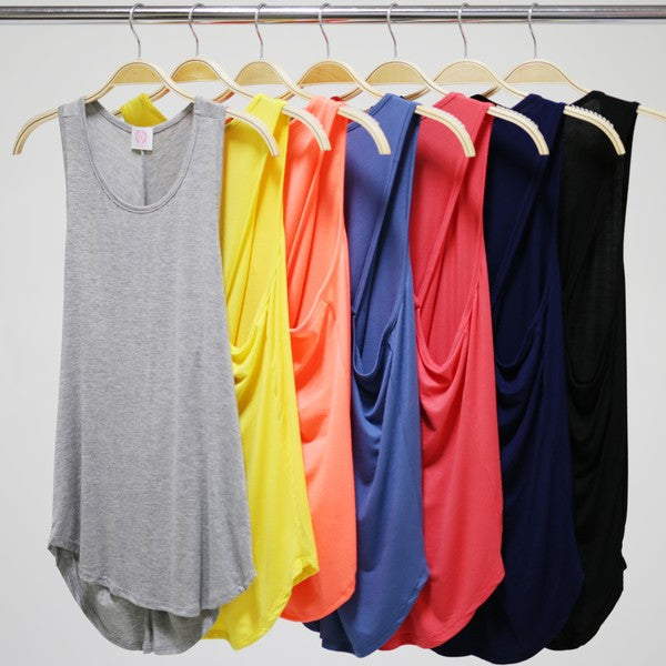 Top, Solid Tank w/Back Cross