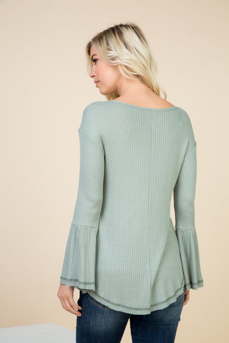 Tops, Solid Bell Long Sleeve Top