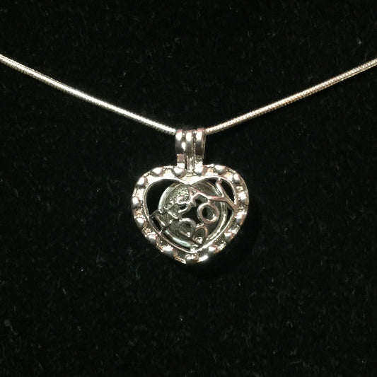 It's a Boy Single-Pearl Cage Pendant (Silver Plated)