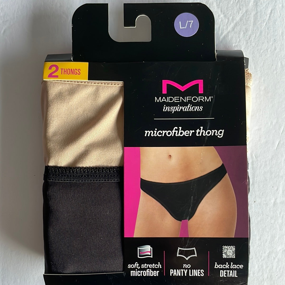 Women's Maidenform Inspirations Microfiber Thong Underwear – Pearls Helping  Pets
