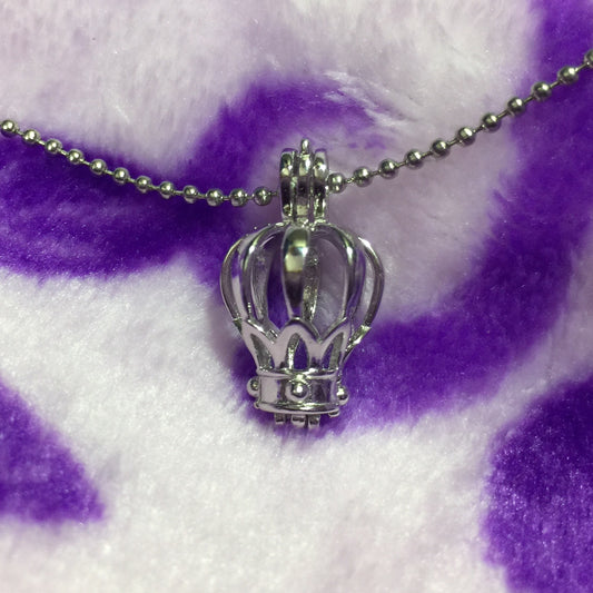 Hot Air Balloon Single-Pearl Cage Pendant (Sterling Silver)